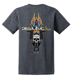 Dieselogic Piston Skull Cross Section Tee Shirt | S-3XL