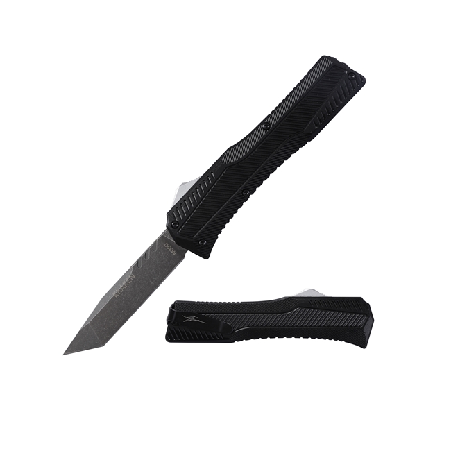 KRATOS Kraken Auto OTF Black Tanto Blade EDC Pocket Knife
